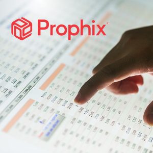 Statistical screen with Prophix logo